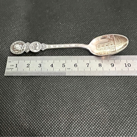 Vintage Vasco Nunez de Balboa Panama Spoon, engraved TH Marthinsen EPNS Norway - Picture 7 of 8